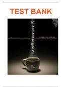 TEST BANK FOR MANAGEMENT 7TH EDITION WILLIAMS| Complete solution