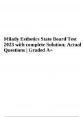 Milady Esthetics State Board Final Test with complete Solutions (Actual Questions Graded A+)