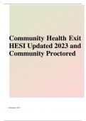 Community Health Exit HESI Updated-2022-2023 & Community Proctored