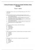 Test Bank for Chemical Principles The Quest for Insight 7th Edition Atkins &sol; All Chapters 1 - 11 &sol; Full Complete 2023 