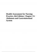Health Assessment for Nursing Practice 6th Edition Chapter 13 Abdomen and Gastrointestinal System