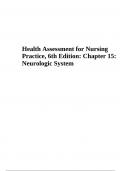 Health Assessment for Nursing Practice 6th Edition Chapter 15 Neurologic System