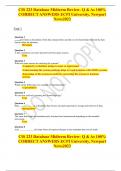 CIS 223 Database Midterm Review- Q & As 100% CORRECT ANSWERS ECPI University, Newport News2023