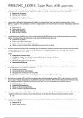 NURSING_1429041 Exam Pack With Answers.