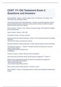 CHST 111 Old Testament Exam 2 Questions and Answers