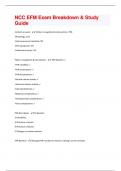 NCC EFM Exam Breakdown & Study Guide&vert; Questions With 100&percnt; Correct Answers &vert; Verified