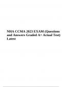 NHA CCMA 2023 EXAM Actual Test Questions and Answers Graded A+ 