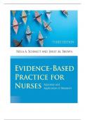 EVIDENCE BASED PRACTICE NURSES EXAM WITH COMPLETE SOLUTIONS A&plus; SCORE 2023&vert;2024 UPDATED