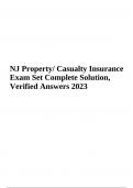 NJ Property Casualty Insurance Exam Practice Questions with Answers 2023 (Graded A+)