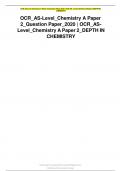 OCR AS-Level Chemistry A Paper 2 Question Paper 2020 - OCR AS- Level Chemistry A Paper 2 