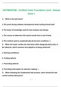 ASTQB&sol;ISTQB - Certified Tester Foundation Level - Sample Exam 1 Latest 2022 with complete solution