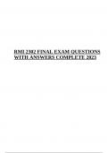 RMI 2302 FINAL EXAM PREP QUESTIONS WITH ANSWERS COMPLETE 2023
