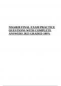 NSG 6020 / NSG6020 FINAL EXAM PRACTICE QUESTIONS WITH ANSWERS 2023 GRADED 100%