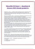 Maryville 612 Exam 1 _ Questions & Answers 2023 Already graded A+