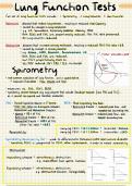 Lung Function Tests / Spirometry - Summary Notes