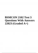 BSMCON 2102 Test 3 Questions With Answers 22023 Graded A+