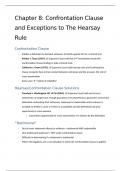 Ch 8: Confrontation Clause and Exceptions to the Hearsay Rule