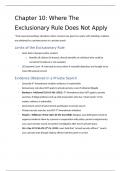 Ch 10: Where Exclusionary Rule does NOT apply