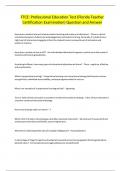 FTCE&colon; Professional Education Test &lpar;Florida Teacher Certification Examination&rpar; Question and Answer
