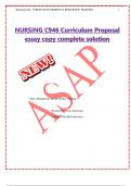NURSING C946 Curriculum Proposal essay copy complete solution 2023