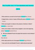 The Crucible&comma; Acts 1-4 Test&period; questions verified with 100&percnt; correct answers
