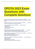 OPOTA 2023 Exam Questions with Complete Solutions 