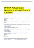 OPOTA Actual Exam Questions with All Correct Answers 
