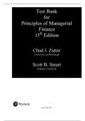 Test Bank for Principles of Managerial Finance&comma; 15th edition by Scott B&period; Smart&comma; Chad J&period; Zutter&comma; Lawrence J&period; Gitman