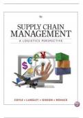 TEST BANK for Supply Chain Management: A Logistics Perspective, 9th Edition, BY Coyle, C. John Langley, Robert A. Novack. (Complete Download). All Chapters 1- 16.