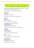 Stott Pilates Exam  Bundle2023 | Questions & Answers (Graded A+)
