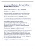 Ammo and Explosive Storage Safety Exam 100&percnt; Accurate&excl;&excl;