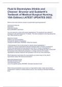 Fluid & Electrolytes &lpar;Hinkle and Cheever&colon; Brunner and Suddarth's Textbook of Medical-Surgical Nursing&comma; 15th Edition&rpar; LATEST UPDATES 2023&period;