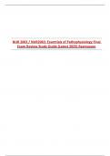 NUR 2063 / NUR2063: Essentials of Pathophysiology Final Exam Review Study Guide (Latest 2023) Rasmussen