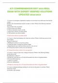 ATI COMPREHENSIVE EXIT 2023 REAL EXAM WITH EXPERT VERIFIED SOLUTIONS UPDATED 2023&sol;2024