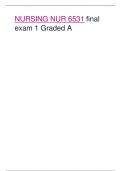 NURSING NUR 6531 final exam 1 Graded A Miami Dade College