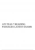 ATI TEAS 7 READING PASSAGES LATEST EXAMS