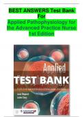 BEST ANSWERS Test Bank For Applied Pathophysiology for the Advanced Practice Nurse 1st Edition