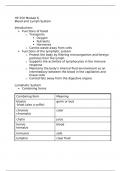 Class notes HP 250 - Blood and Lymph System