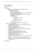 Class notes HP 250 - Cardiovascular System