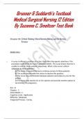 BRUNNER & SUDDARTH'S TEXTBOOK OF MEDICAL SURGICAL NURSING 12TH EDITION BY SUZANNE C. SMELTZER TEST BANK