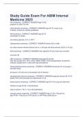 Study Guide Exam For ABIM Internal  Medicine 2023