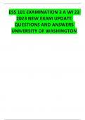 ESS 101 EXAMINATION 3 A WI 23 2023 NEW EXAM UPDATE QUESTIONS AND ANSWERS UNIVERSITY OF WASHINGTON