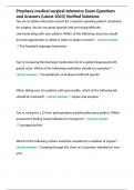Prophecy medical surgical Exam Questions Package