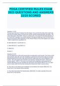 PDGA CERTIFIED RULES EXAM 2023 QUESTIONS AND ANSWERS 22/25 SCORED 