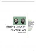 Interpretation of Enacted Laws