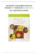 MATERNITY AND WOMEN’S HEALTH NURSING 11TH EDITION BY LOWDERMILK TEST BANK - QUESTIONS & ANSWERS WITH RATIONALS BEST UPDATE