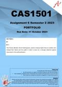 CAS1501 Assignment 6 PORTFOLIO (COMPLETE ANSWERS) Semester 2 2023 - DUE 31  October 2023