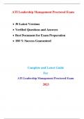 Leadership Management Exam (A.T.I) (30 Latest Versions - 2023) |Real Exam + Practice Exam, Verified Q & A|