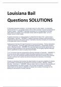 Louisiana Bail  Questions SOLUTIONS