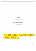 PHI 445 WEEK 5 ASSIGNMENT UPDATED 2023.